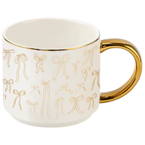Gold Bows Coffee Mug – 14oz Fine Bone China